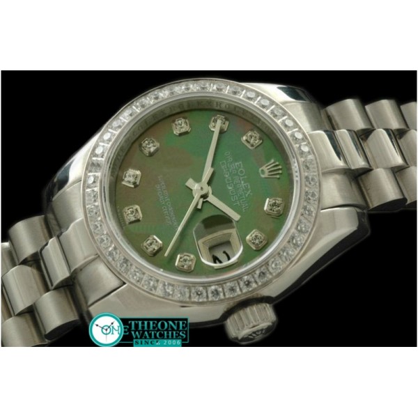 Rolex - SS Oyster MOP Green Diamond Swiss Eta 2671-2