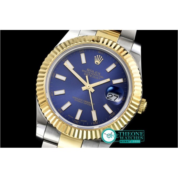 Rolex - DJ2 41mm Oyst YG/SS Blue Stk BP A3136 Mod
