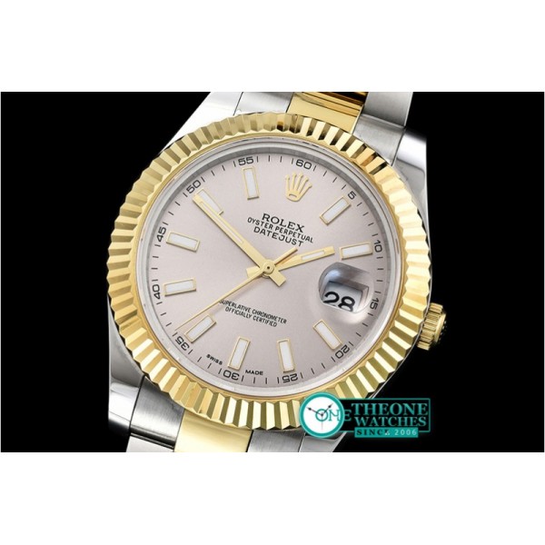 Rolex - DJ2 41mm Oyst YG/SS Grey Stk BP A3136 Mod
