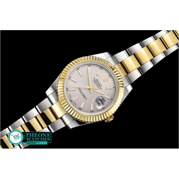 Rolex - DJ2 41mm Oyst YG/SS Grey Stk BP A3136 Mod