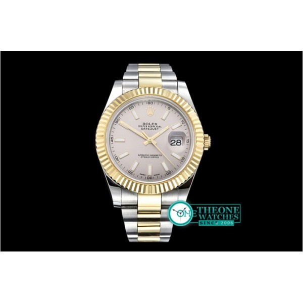 Rolex - DJ2 41mm Oyst YG/SS Grey Stk BP A3136 Mod