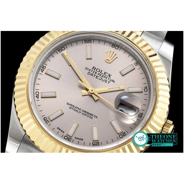Rolex - DJ2 41mm Oyst YG/SS Grey Stk BP A3136 Mod