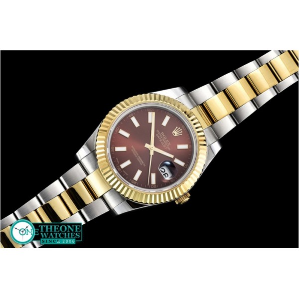 Rolex - DJ2 41mm Oyst YG/SS Brown Stk BP A3136 Mod