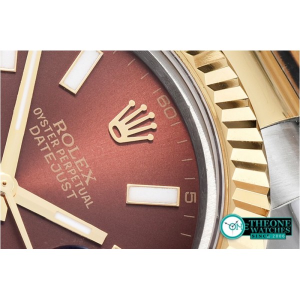 Rolex - DJ2 41mm Oyst YG/SS Brown Stk BP A3136 Mod