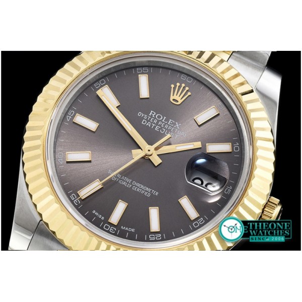 Rolex - DJ2 41mm Oyst YG/SS Rhodium Grey Stk BP A3136 Mod