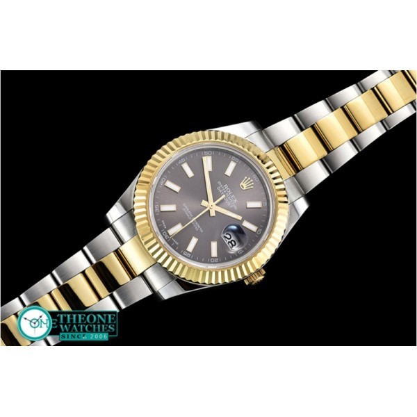 Rolex - DJ2 41mm Oyst YG/SS Rhodium Grey Stk BP A3136 Mod