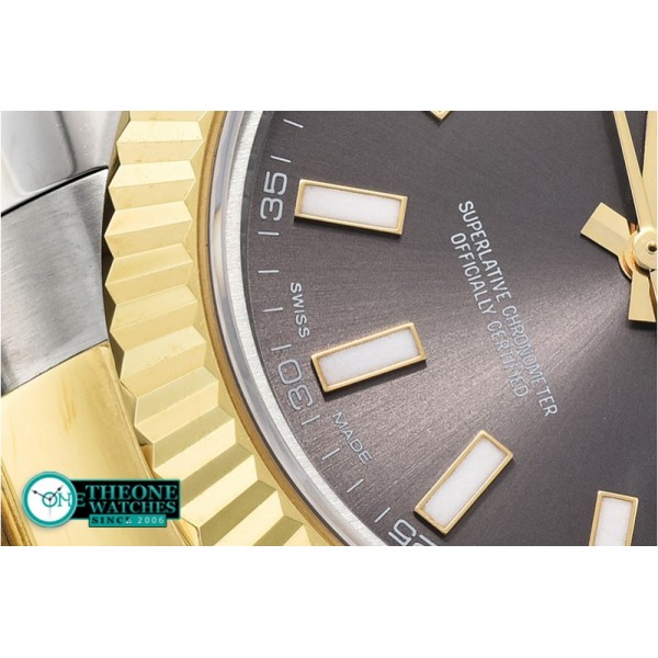 Rolex - DJ2 41mm Oyst YG/SS Rhodium Grey Stk BP A3136 Mod