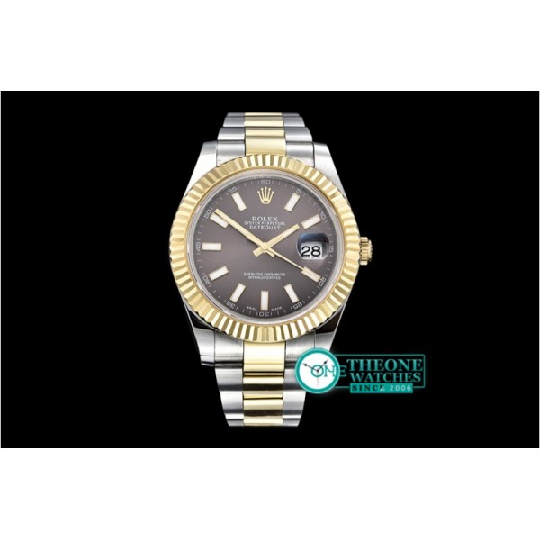 Rolex - DJ2 41mm Oyst YG/SS Rhodium Grey Stk BP A3136 Mod