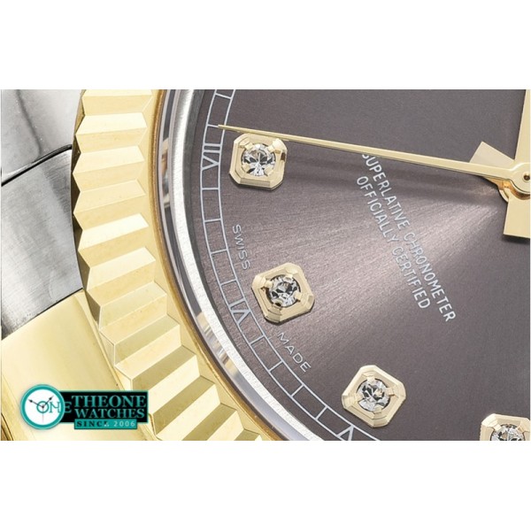 Rolex - DJ2 41mm Oyst Flt YG/SS Dark Grey Diam BP A3136 Mod