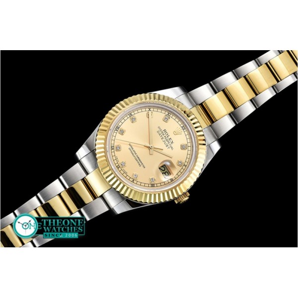 Rolex - DJ2 41mm Oyst Flt YG/SS Gold Diam BP A3136 Mod