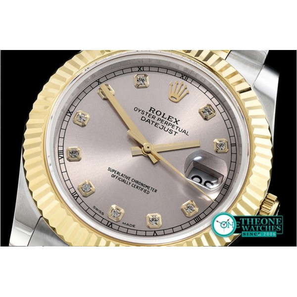 Rolex - DJ2 41mm Oyst Flt YG/SS Light Grey Diam BP A3136 Mod