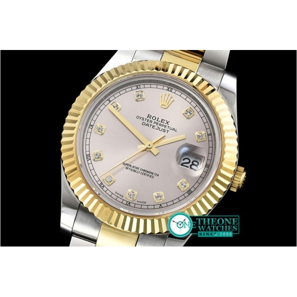 Rolex - DJ2 41mm Oyst Flt YG/SS Light Grey Diam BP A3136 Mod