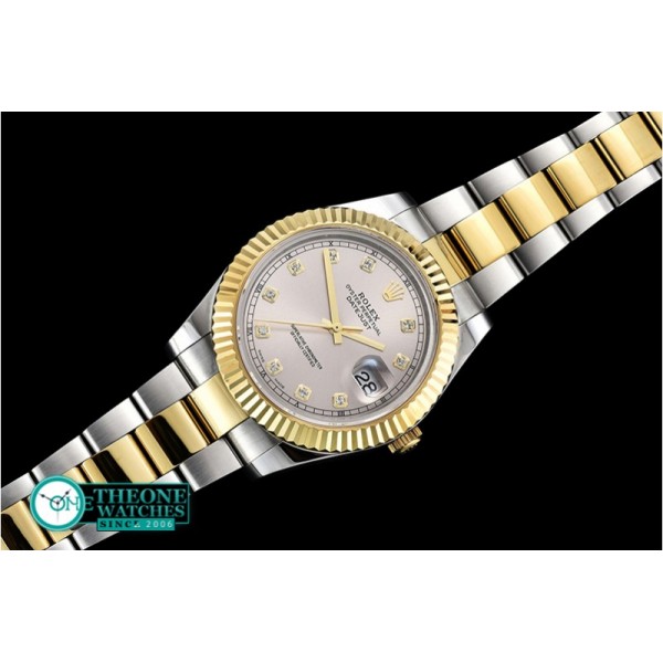 Rolex - DJ2 41mm Oyst Flt YG/SS Light Grey Diam BP A3136 Mod