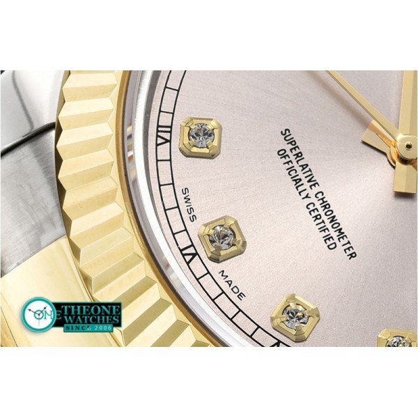 Rolex - DJ2 41mm Oyst Flt YG/SS Light Grey Diam BP A3136 Mod