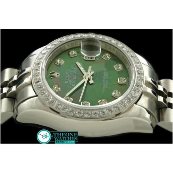 Rolex - SS Jubilee MOP Green Diamond Swiss Eta 2671-2