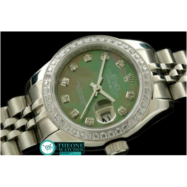 Rolex - SS Jubilee MOP Green Diamond Swiss Eta 2671-2