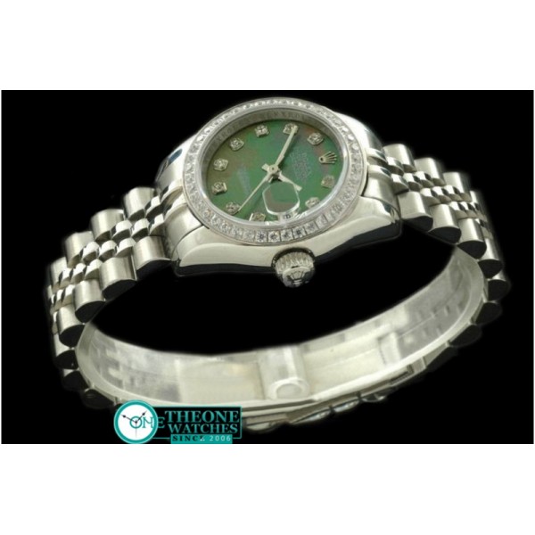 Rolex - SS Jubilee MOP Green Diamond Swiss Eta 2671-2