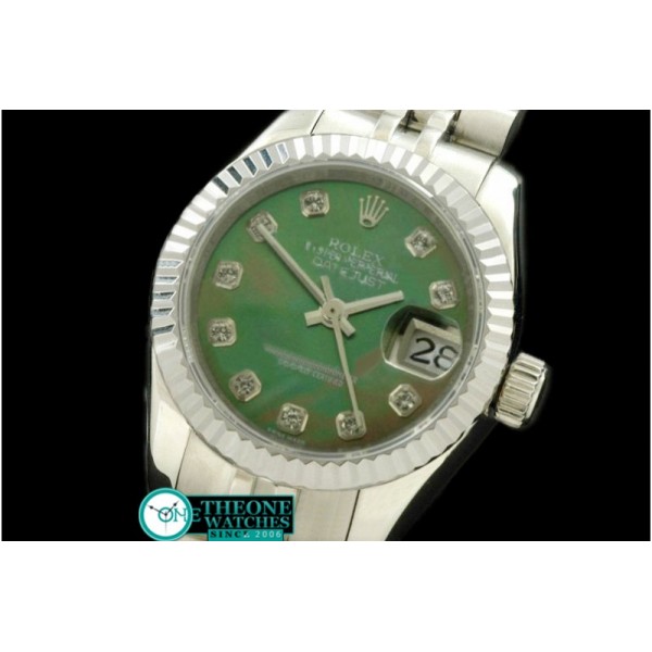 Rolex - SS Jubilee MOP Green Diamond Swiss Eta 2671-2