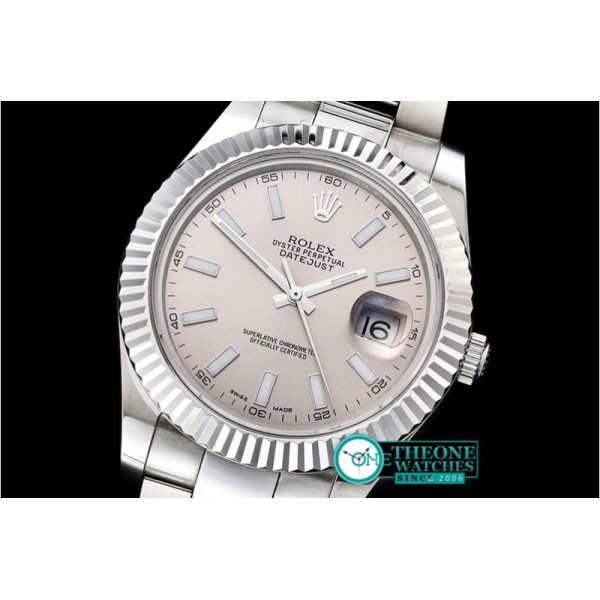 Rolex - DJ2 41mm Oyst Flt SS/SS L.Grey Sticks BP A3136 Mod