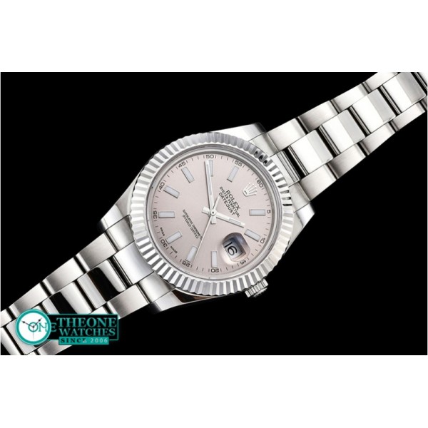 Rolex - DJ2 41mm Oyst Flt SS/SS L.Grey Sticks BP A3136 Mod