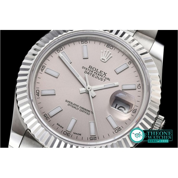 Rolex - DJ2 41mm Oyst Flt SS/SS L.Grey Sticks BP A3136 Mod