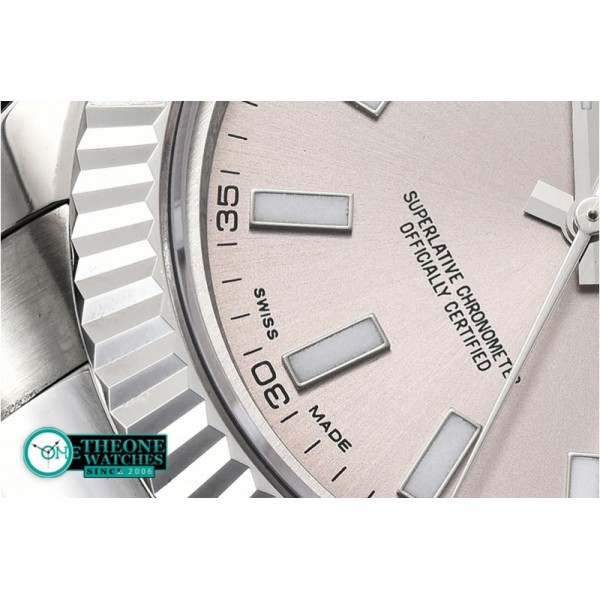 Rolex - DJ2 41mm Oyst Flt SS/SS L.Grey Sticks BP A3136 Mod