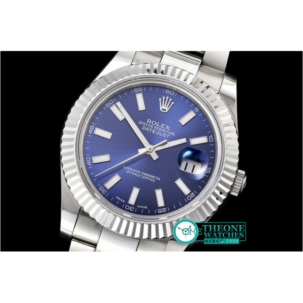 Rolex - DJ2 41mm Oyst Flt SS/SS Blue Sticks BP A3136 Mod