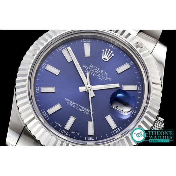 Rolex - DJ2 41mm Oyst Flt SS/SS Blue Sticks BP A3136 Mod