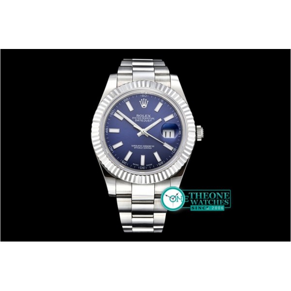 Rolex - DJ2 41mm Oyst Flt SS/SS Blue Sticks BP A3136 Mod