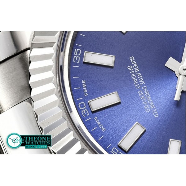 Rolex - DJ2 41mm Oyst Flt SS/SS Blue Sticks BP A3136 Mod