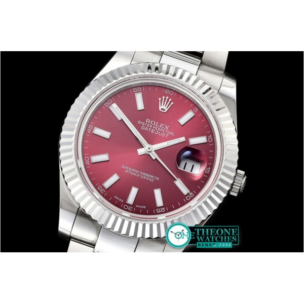 Rolex - DJ2 41mm Oyst Flt SS/SS Red Sticks BP A3136 Mod