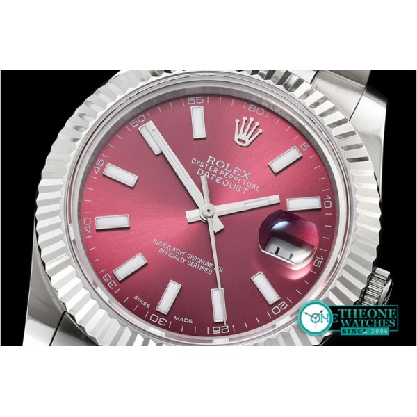 Rolex - DJ2 41mm Oyst Flt SS/SS Red Sticks BP A3136 Mod