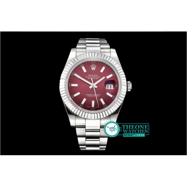 Rolex - DJ2 41mm Oyst Flt SS/SS Red Sticks BP A3136 Mod