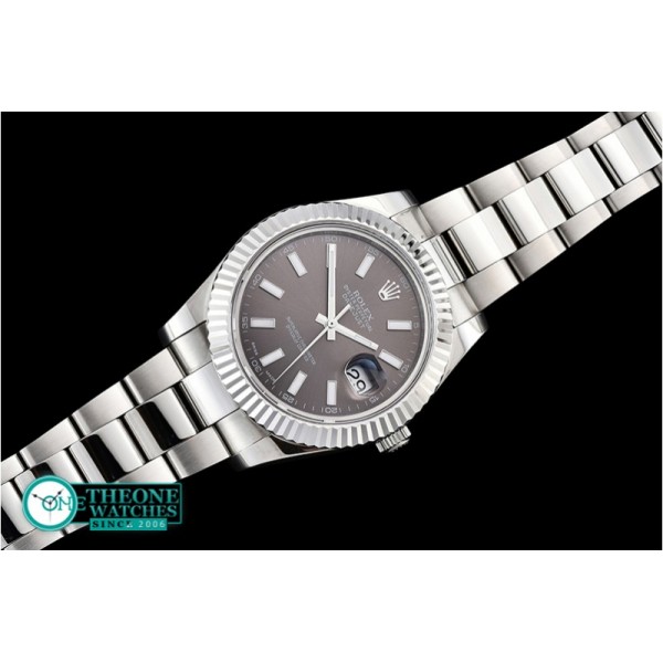 Rolex - DJ2 41mm Oyst Flt SS/SS D.Grey Sticks BP A3136 Mod