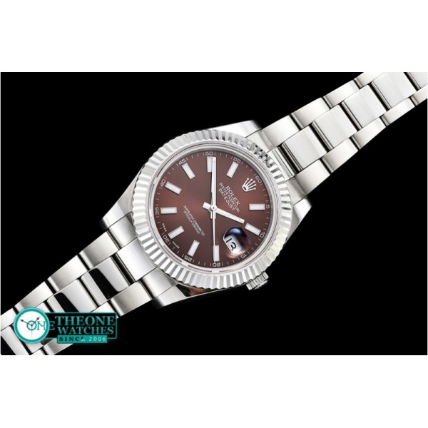 Rolex - DJ2 41mm Oyst Flt SS/SS Brown Sticks BP A3136 Mod