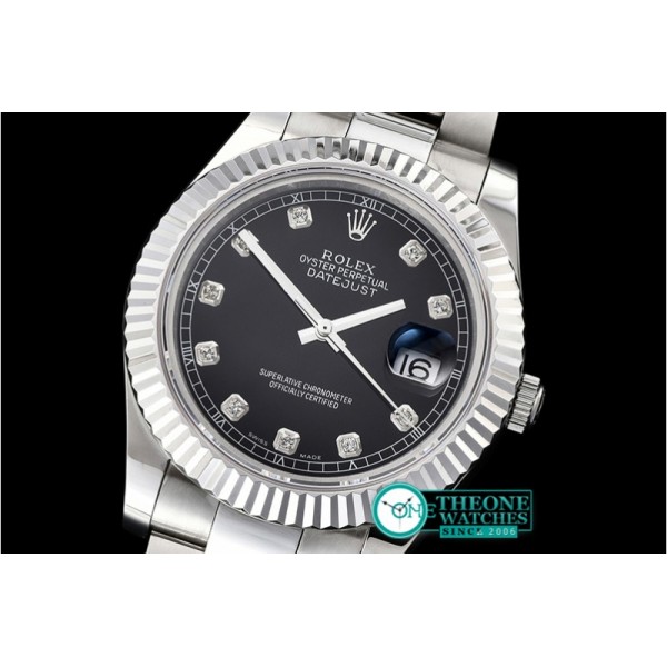 Rolex - DJ2 41mm Oyst Flt SS/SS Black Diam BP A3136 Mod