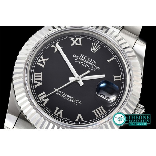 Rolex - DJ2 41mm Oyst Flt SS/SS Blk Roman Num BP A3136 Mod