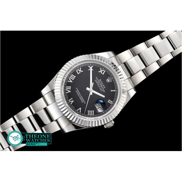 Rolex - DJ2 41mm Oyst Flt SS/SS Blk Roman Num BP A3136 Mod