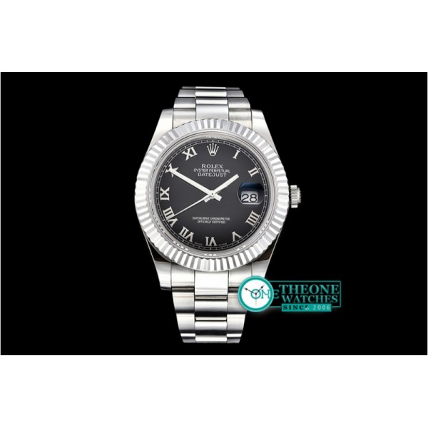Rolex - DJ2 41mm Oyst Flt SS/SS Blk Roman Num BP A3136 Mod