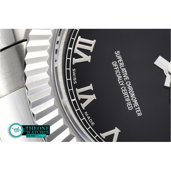 Rolex - DJ2 41mm Oyst Flt SS/SS Blk Roman Num BP A3136 Mod