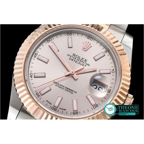 Rolex - DJ2 41mm Oyst Flt RG/SS Light Grey Stk BP A3136 Mod