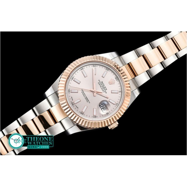 Rolex - DJ2 41mm Oyst Flt RG/SS Light Grey Stk BP A3136 Mod
