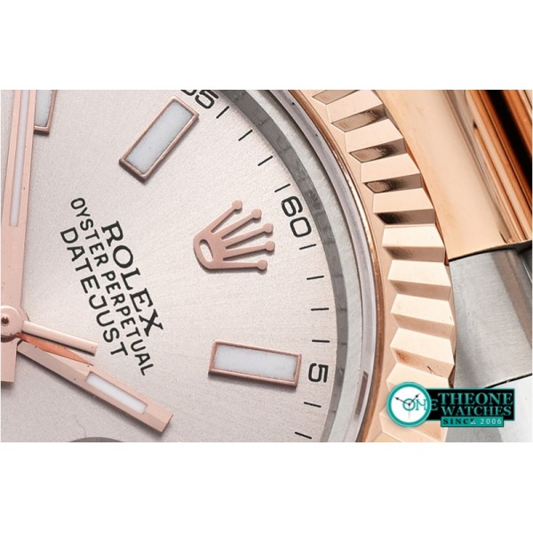 Rolex - DJ2 41mm Oyst Flt RG/SS Light Grey Stk BP A3136 Mod