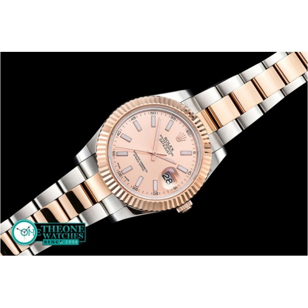 Rolex - DJ2 41mm Oyst Flt RG/SS Rose Gold Stk BP A3136 Mod