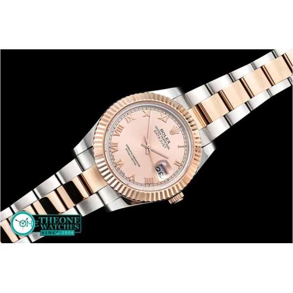 Rolex - DJ2 41mm Oyst Flt RG/SS Rose Gold Roman BP A3136 Mod