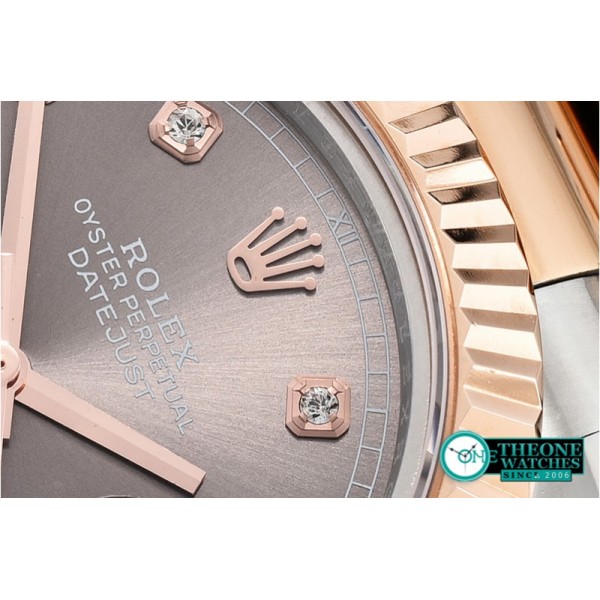 Rolex - DJ2 41mm Oyst Flt RG/SS Dark Grey Diams BP A3136 Mod