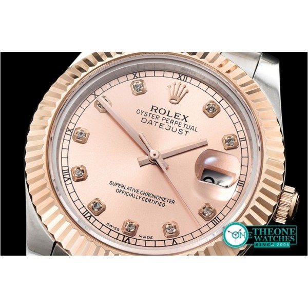 Rolex - DJ2 41mm Oyst Flt RG/SS Rose Gold Diams BP A3136 Mod