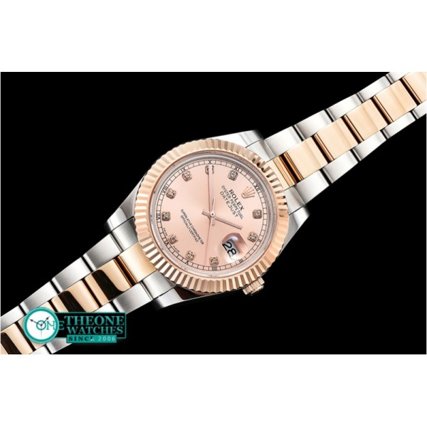 Rolex - DJ2 41mm Oyst Flt RG/SS Rose Gold Diams BP A3136 Mod