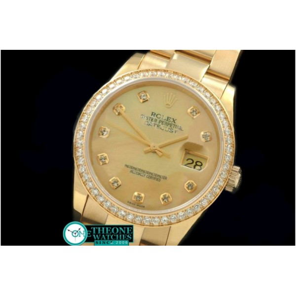 Rolex - YG/YG President MOP Gold Diamond Swiss Eta 2836-2