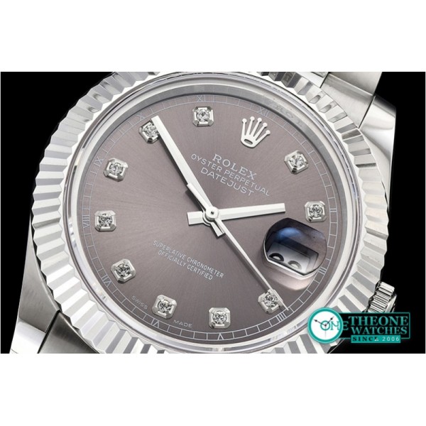 Rolex - DJ2 41mm Oyst Flt SS/SS D.Grey Diam BP A3136 Mod